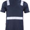 POLERA HIBRIDA CON CINTA REFLECTIVA MANGA CORTA HOMBRE